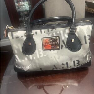 L.A.M.B. Black and White Satchel